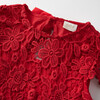 Holly Jolly Short Flutter Sleeve Mini Dress, Red - Dresses - 4