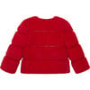 Holiday Fur Jacket, Red - Jackets - 3