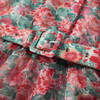 Holiday Long Bishop Sleeve Mini Dress, Floral - Dresses - 5
