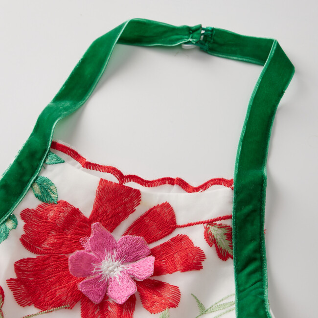 Candy Cane Open Back Mini Dress, Floral - Dresses - 5
