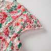 Holiday Embroidered Short Sleeve Mini Dress, Floral - Dresses - 5