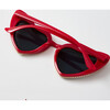 Heart Sparkly Diamante Sunglasses, Red - Sunglasses - 6