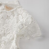Holly Jolly Short Flutter Sleeve Mini Dress, Ivory - Dresses - 5