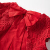 Holly Jolly Short Flutter Sleeve Mini Dress, Red - Dresses - 7