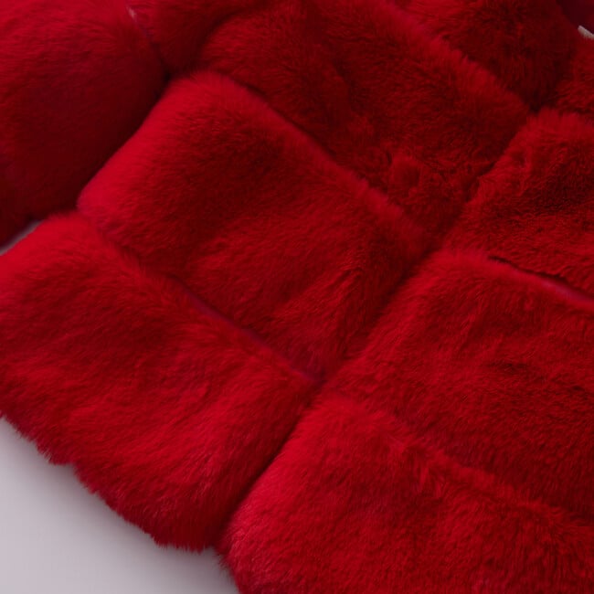 Holiday Fur Jacket, Red - Jackets - 6