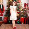 Holly Jolly Short Flutter Sleeve Mini Dress, Ivory - Dresses - 8
