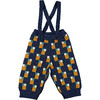 Abstract Art Knitted Baby Trousers, Blue - Pants - 1 - thumbnail