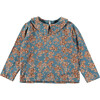 Mexican Flowers Collar T-Shirt, blue - T-Shirts - 1 - thumbnail