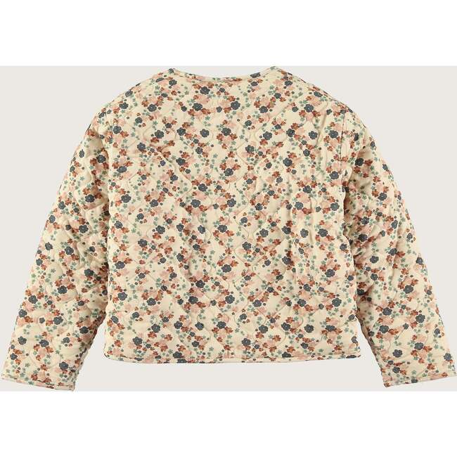 Nude Wild Flowers Quilted Baby Jacket, Florals - Jackets - 2
