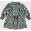 Abstract Art Fleece Dress, Blue - Dresses - 2