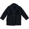 Teddy Sherpa Coat, Night Blue - Coats - 1 - thumbnail