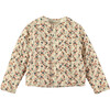 Nude Wild Flowers Quilted Jacket, Florals - Jackets - 1 - thumbnail