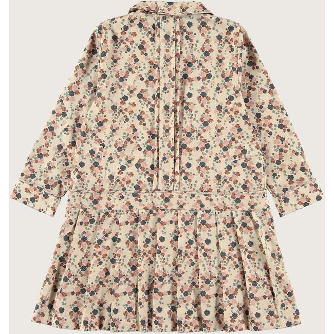 Nude Wild Flowers Pleated Dress, Florals - Dresses - 2