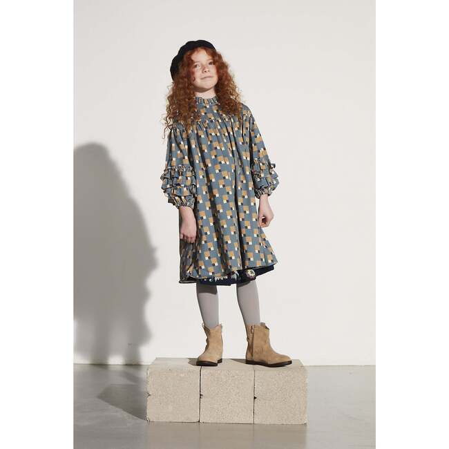 Abstract Art Viscose Dress, Multicolors - Dresses - 2