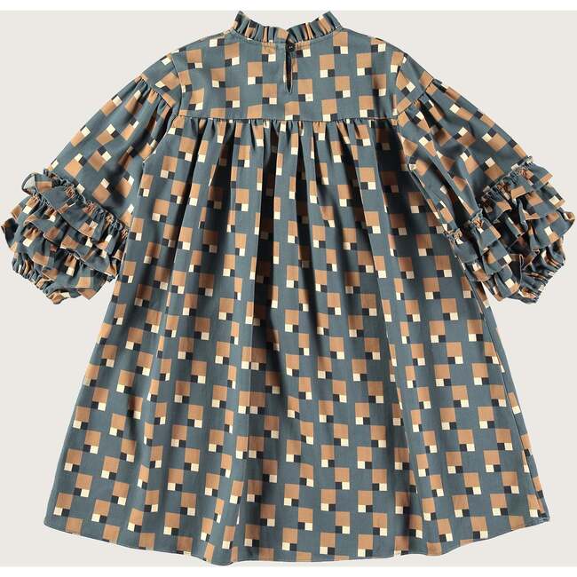 Abstract Art Viscose Dress, Multicolors - Dresses - 3