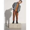 Grid Contrast Waist & Cuff Tracksuit, Brown - Sweatpants - 2