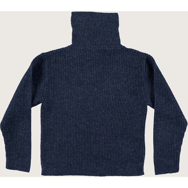 Blue Nights Knitted Turttle Neck Jumper, Blue - Sweaters - 2