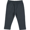 Blue Night Ribbed Baby Leggings, Blue - Leggings - 1 - thumbnail
