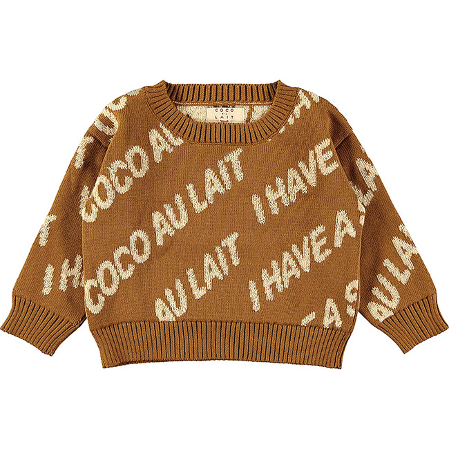 Argan Oil Coco Au Lait Baby Knitted Jumper, Brown