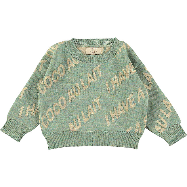 Granite Green Coco Au Lait Baby Knitted Jumper, Green