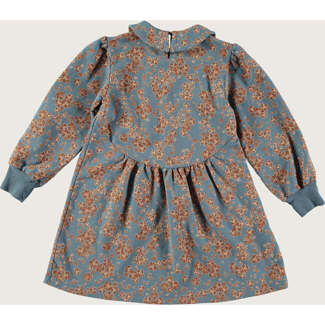 Mexican Flowers Fleece Dress, Blue - Dresses - 2