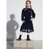 Blue Night Emroidered Double Gauze Skirt, Blue - Skirts - 2