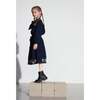 Blue Night Emroidered Double Gauze Skirt, Blue - Skirts - 4