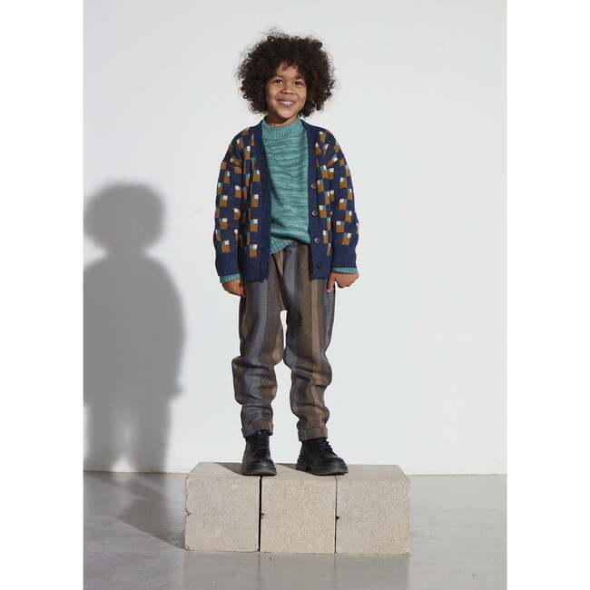 Striped Wool Trousers, Multicolors - Pants - 3