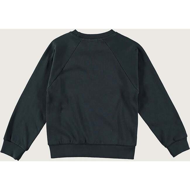 Long Raglan Sleeve Cuffed Sweatshirt, Blue Night - Sweatshirts - 2