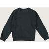 Long Raglan Sleeve Cuffed Sweatshirt, Blue Night - Sweatshirts - 2