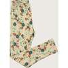 Nude Wild Flowers Ribbed Leggings, Florals - Leggings - 3