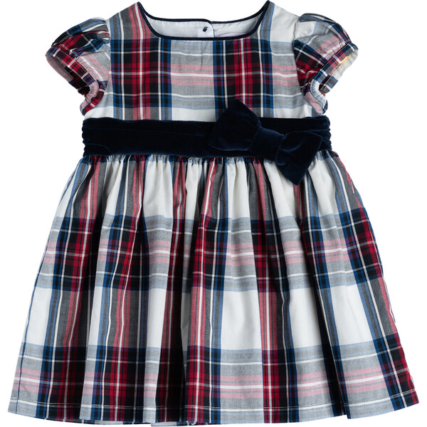 Little Victoria Party Dress, Dress Stewart Tartan - Trotters London ...