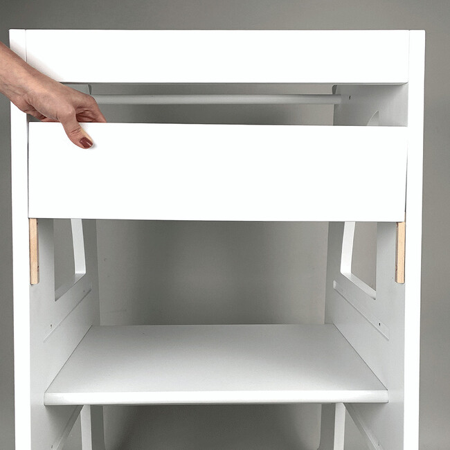 Front Protection Bar Accessory For Step Stool, White - Kids Seating - 3