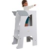 Step Stool Tower Montessori, White Snow - Kids Seating - 1 - thumbnail