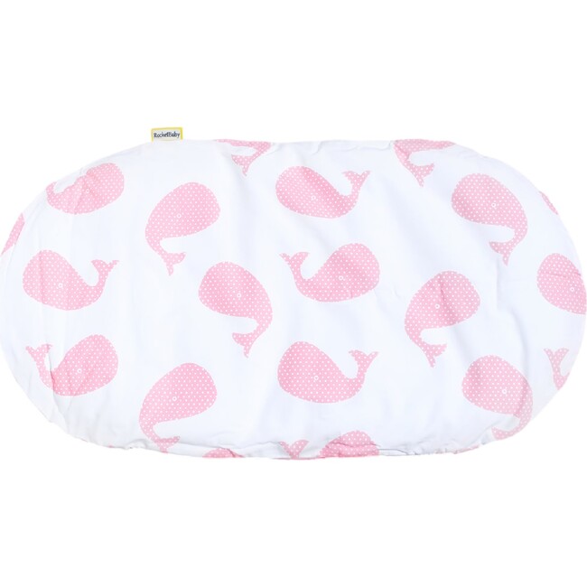 Whales Topponcino Montessori Baby Cushion, Pink