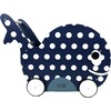 Moon Dots Push Toy & Toy Storage, Dark Blue & White - Push & Pull - 1 - thumbnail