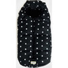 Stroller Footmuff Igloo With Detachable Bottom, Black With White Dots - Stroller Accessories - 2