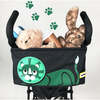 August The Lion Stroller Organizer Bag, Green & Black - Stroller Accessories - 2