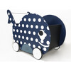 Moon Dots Push Toy & Toy Storage, Dark Blue & White - Push & Pull - 2