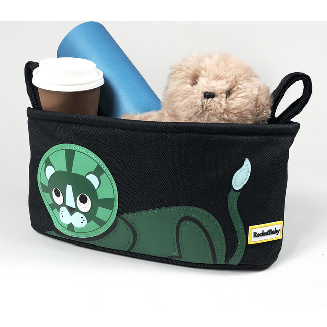 August The Lion Stroller Organizer Bag, Green & Black - Stroller Accessories - 3