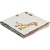 Giraffe Cotton Baby Blanket, Cream - Blankets - 1 - thumbnail