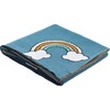 Rainbow Cotton Baby Blanket, Blue - Blankets - 1 - thumbnail
