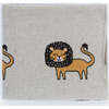 Lion Cotton Baby Blanket, Cream - Blankets - 2
