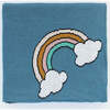 Rainbow Cotton Baby Blanket, Blue - Blankets - 2