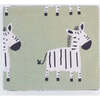 Zebra Cotton Baby Blanket, Green - Blankets - 2
