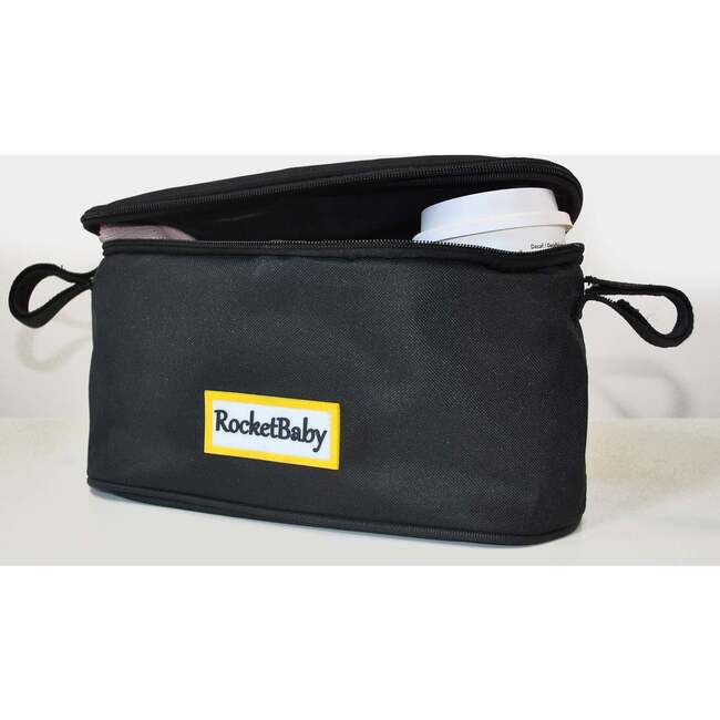 Zipped Stroller Organizer Bag, Black - Stroller Accessories - 3