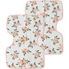 Cotton Muslin Burp Cloth 2 Pack - Watercolor Roses - Burp Cloths - 3