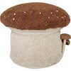 Boletus Mushroom Pouf, Toffee & Natural - Decorative Pillows - 1 - thumbnail