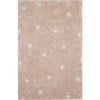 Rectangular Washable Mini Dot Rug, Rose & Natural - Rugs - 1 - thumbnail