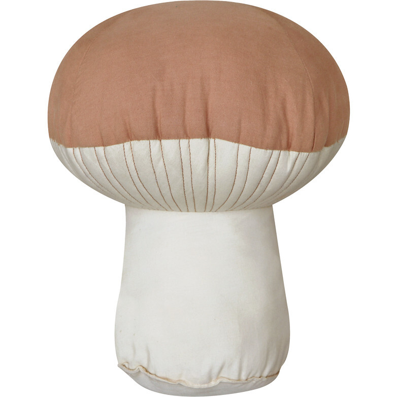 Boletus Mushroom Cushion, Chestnut & Natural - Decorative Pillows - 1